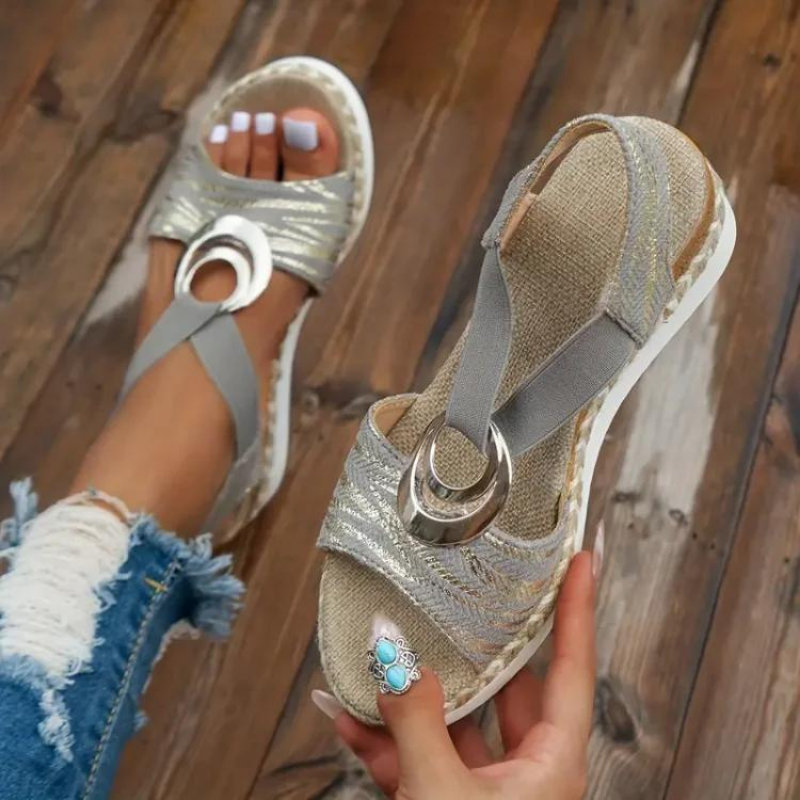 Zoe™ - Snake Print Wedge Sandals