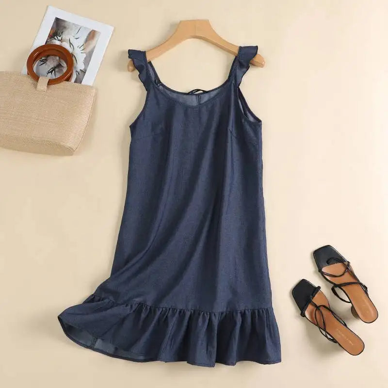 Dahlia™ - Women's Bohemian Denim Dress