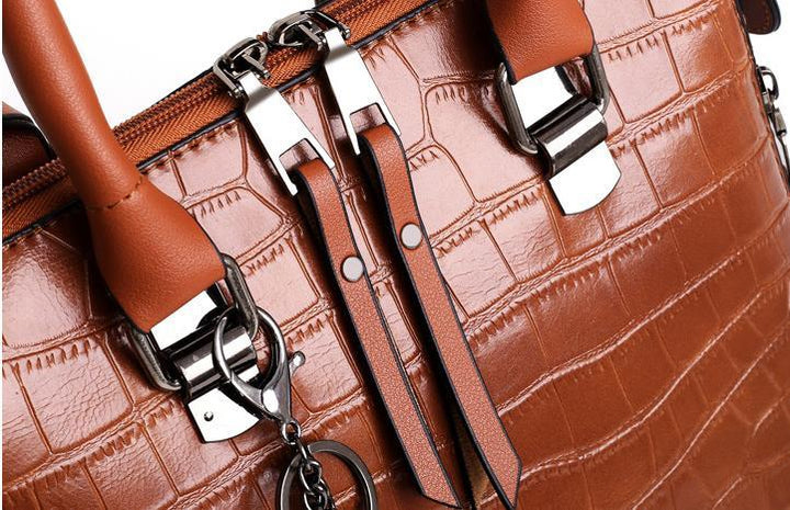 HELGA - 4-PIECE MODERN LEATHER BAG SET