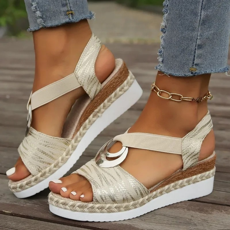 Zoe™ - Snake Print Wedge Sandals