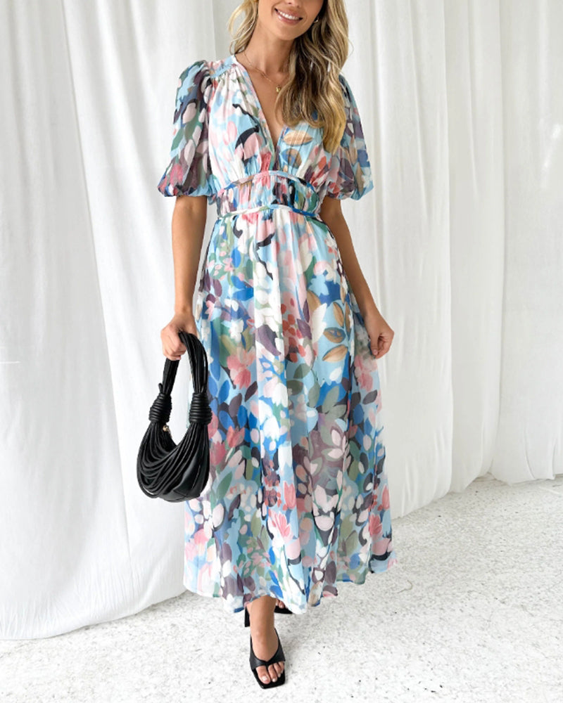 Scarlett™ - Stylish Floral Maxi Dress