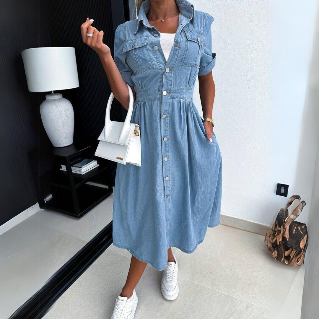 Leah™ - Women's Elegant Trendy Denim Dress