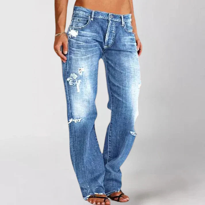 Adalie™ - Elegant Low-Waisted Jeans