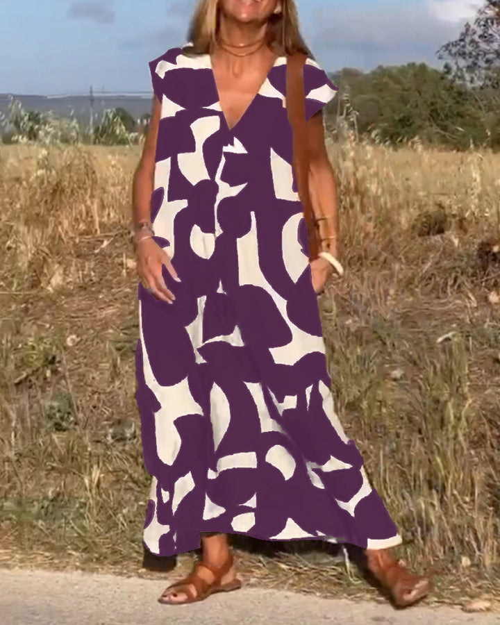 Kathleen™ - Women's Printed Long Dress