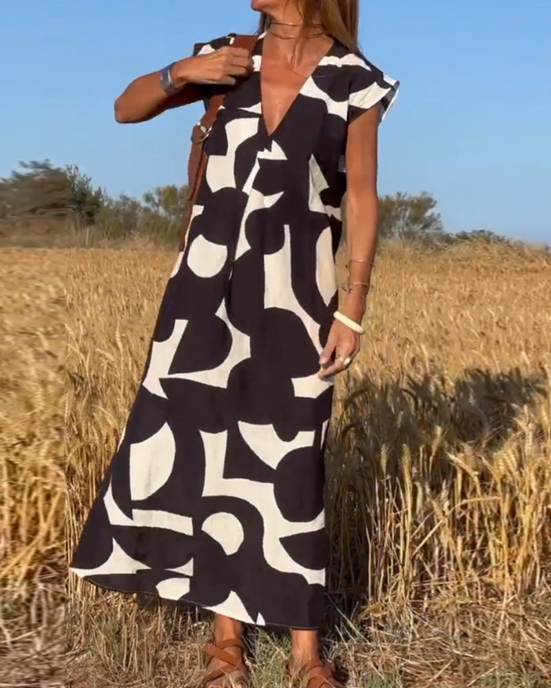 Kathleen™ - Women's Printed Long Dress