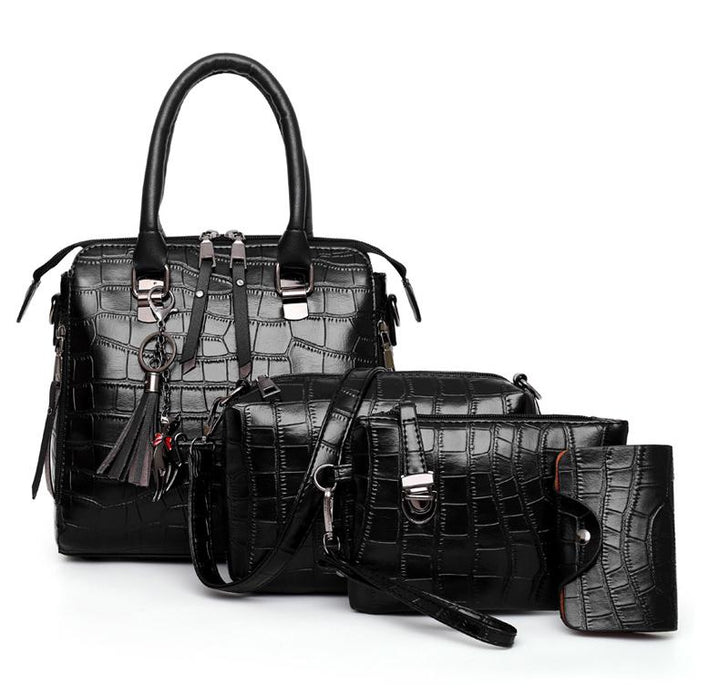 HELGA - 4-PIECE MODERN LEATHER BAG SET