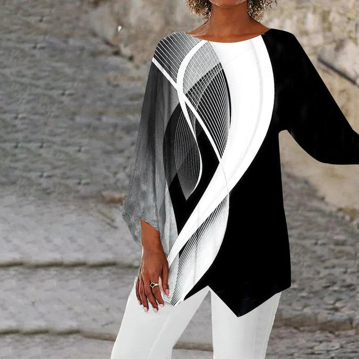 Lunza™ - Modern Geometric Long Sleeve Shirt