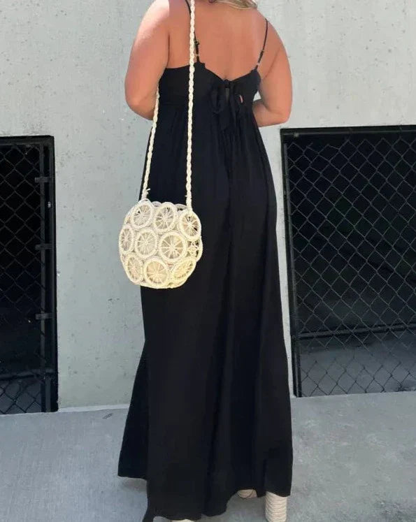 V-Neck Effortless Wide Leg Jumpsuit