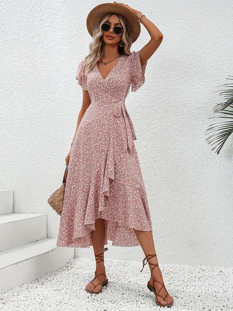 Sarinza™ - Floral Midi Dress