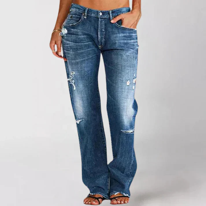 Adalie™ - Elegant Low-Waisted Jeans