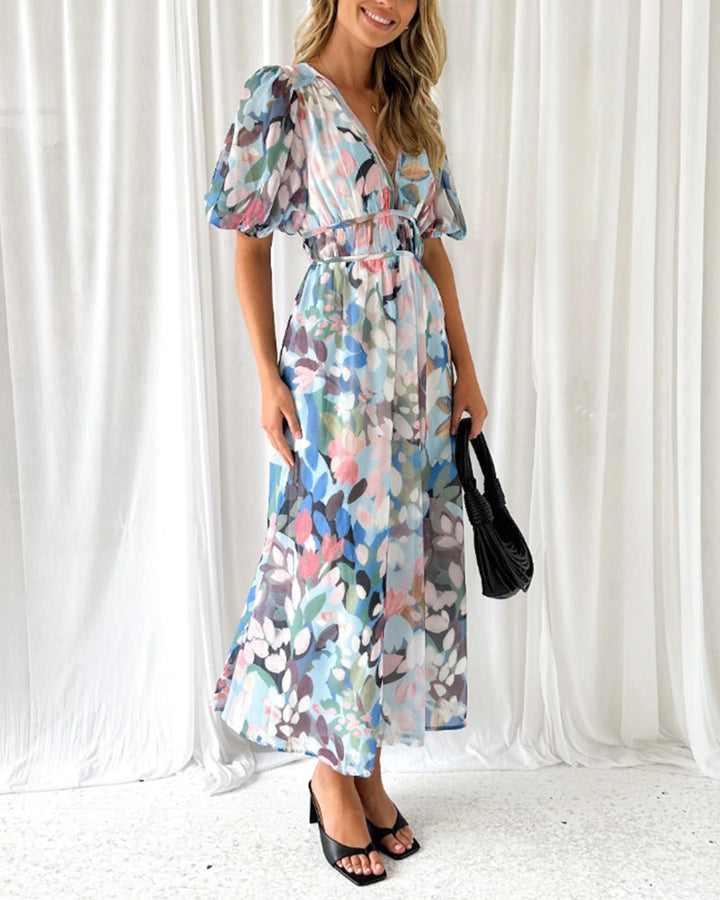 Scarlett™ - Stylish Floral Maxi Dress