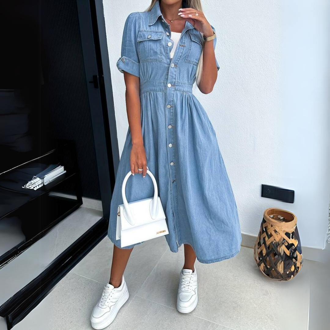 Leah™ - Women's Elegant Trendy Denim Dress