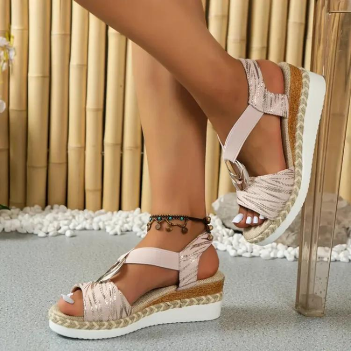 Zoe™ - Snake Print Wedge Sandals