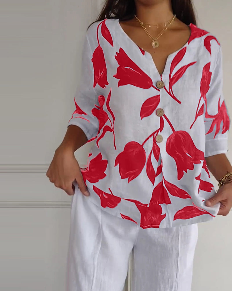 Florinza™ - Womens Floral Print Top