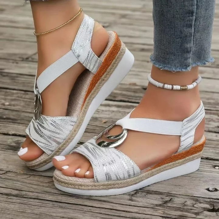 Zoe™ - Snake Print Wedge Sandals