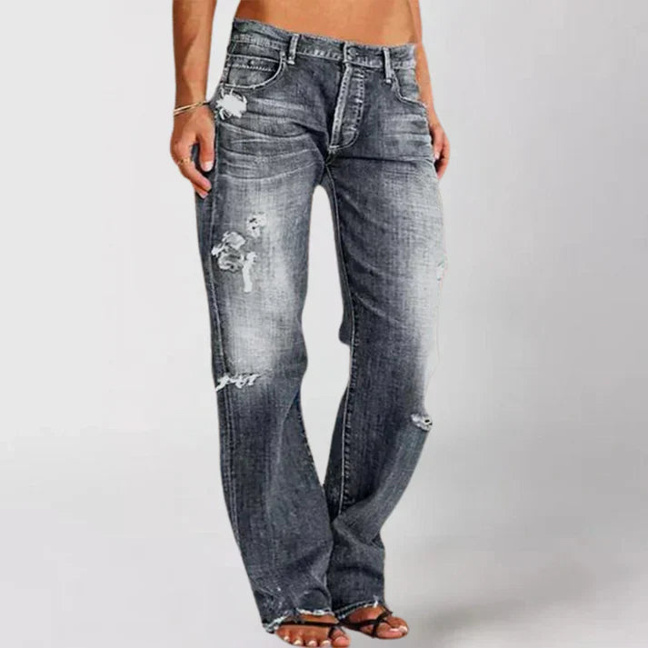 Adalie™ - Elegant Low-Waisted Jeans