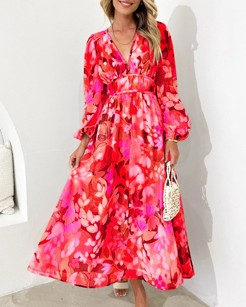 Scarlett™ - Stylish Floral Maxi Dress