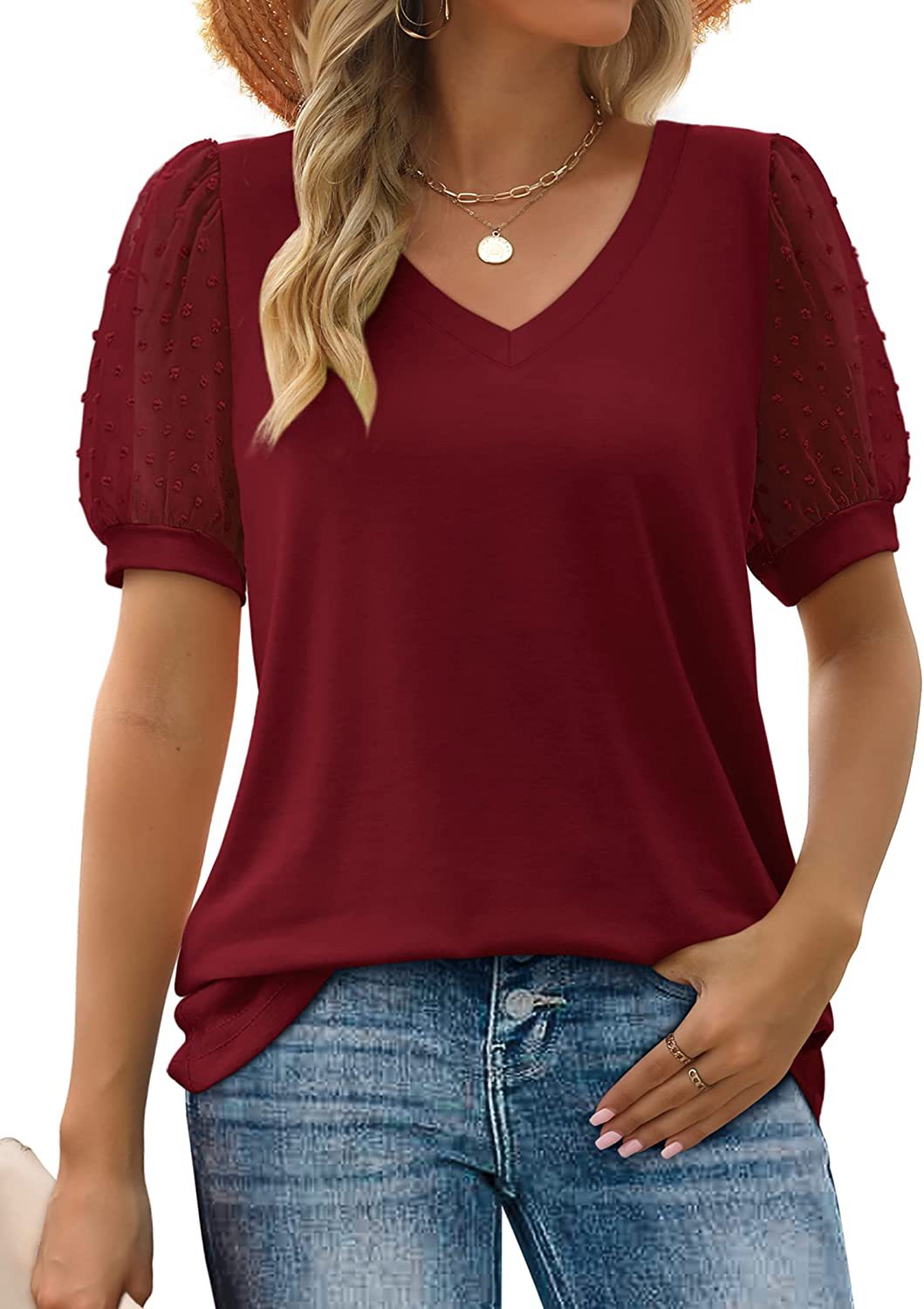 Seraphine - Elegant Top With V-neck