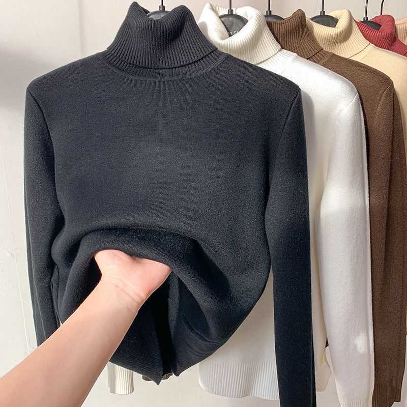 Lucie | Women's Turtleneck Sweater Top with Velvet Lining