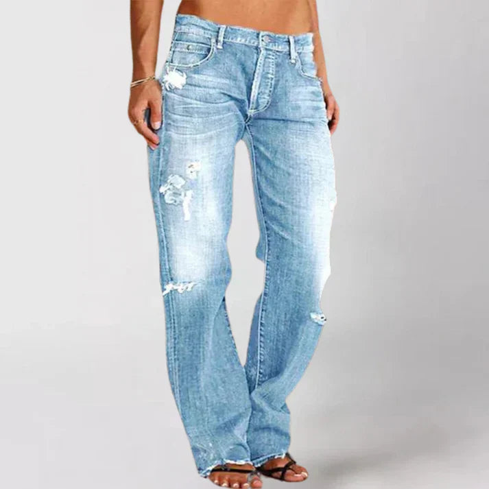 Adalie™ - Elegant Low-Waisted Jeans