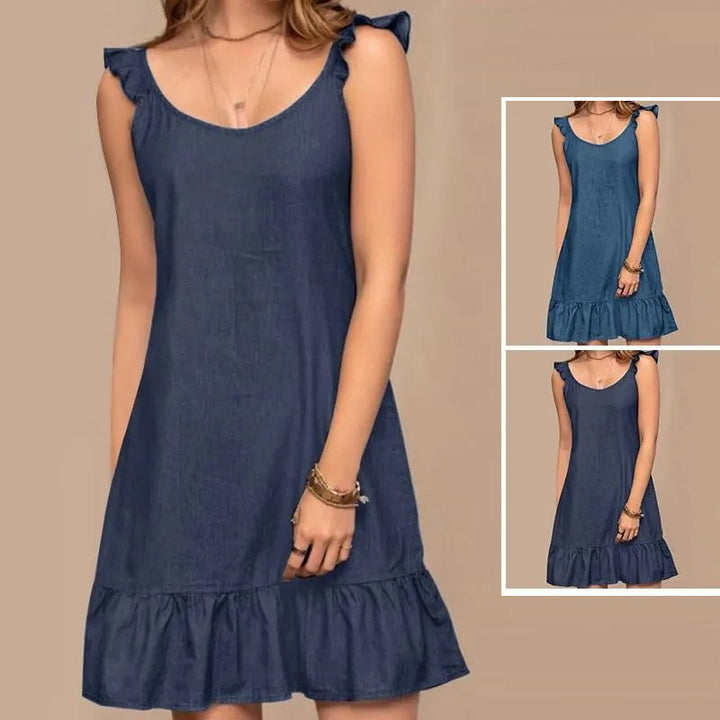 Dahlia™ - Women's Bohemian Denim Dress