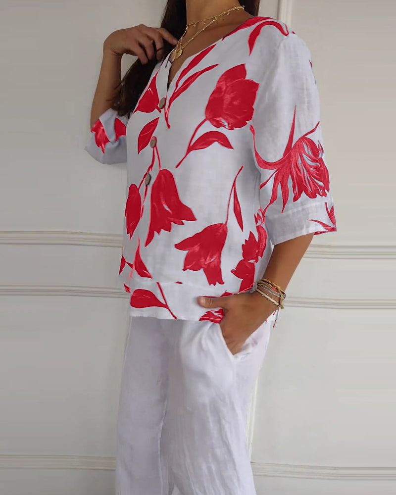 Florinza™ - Womens Floral Print Top