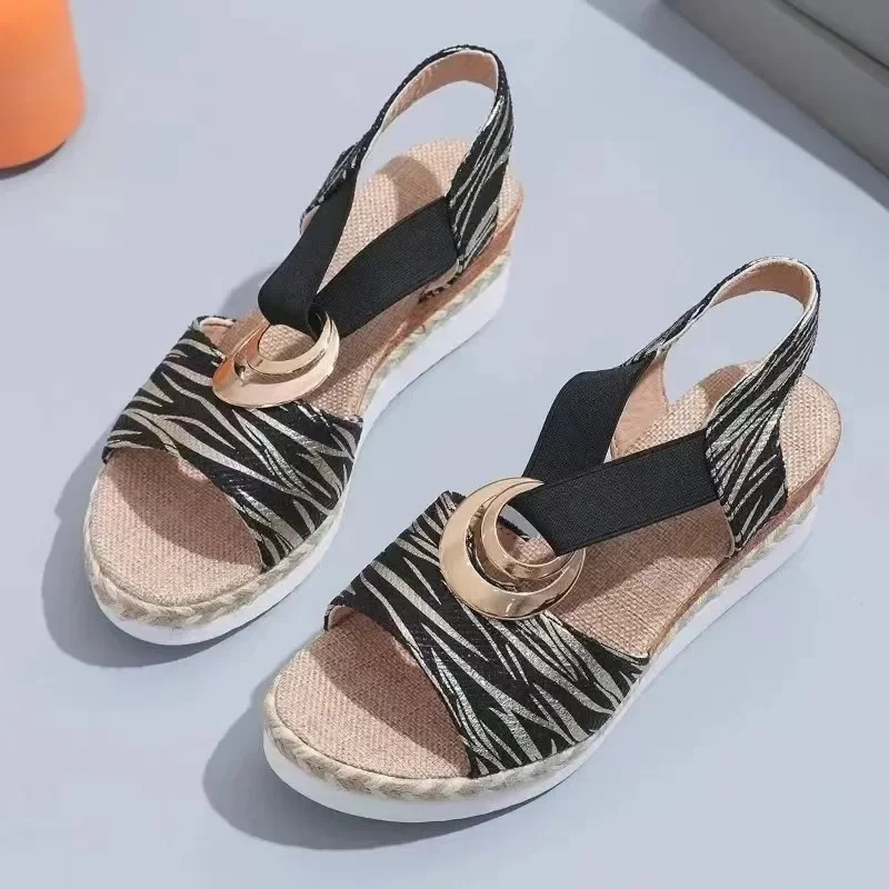 Zoe™ - Snake Print Wedge Sandals