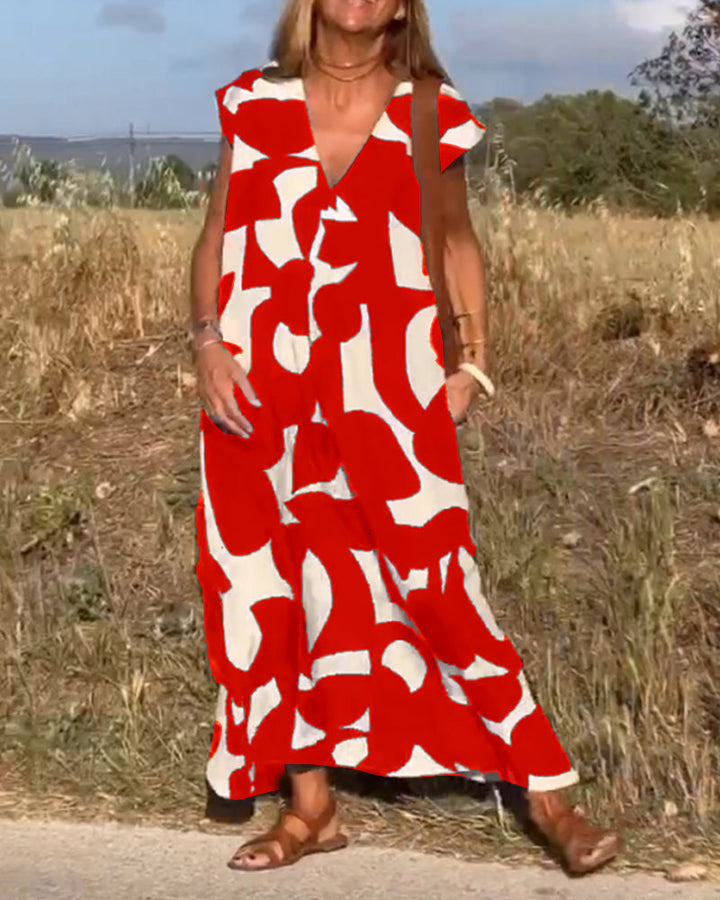 Kathleen™ - Women's Printed Long Dress