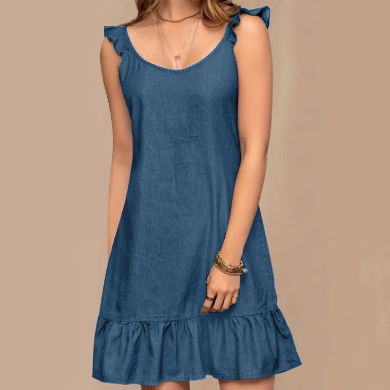 Dahlia™ - Women's Bohemian Denim Dress