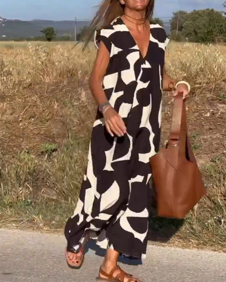 Kathleen™ - Women's Printed Long Dress