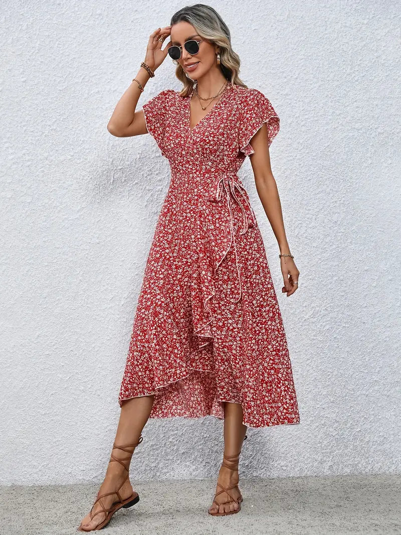 Sarinza™ - Floral Midi Dress