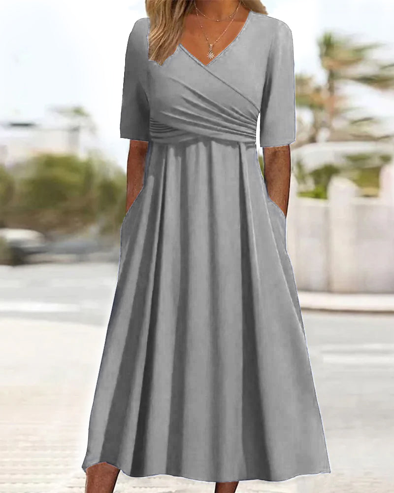 Sophie™ - Elegant Ruffle Midi Dress