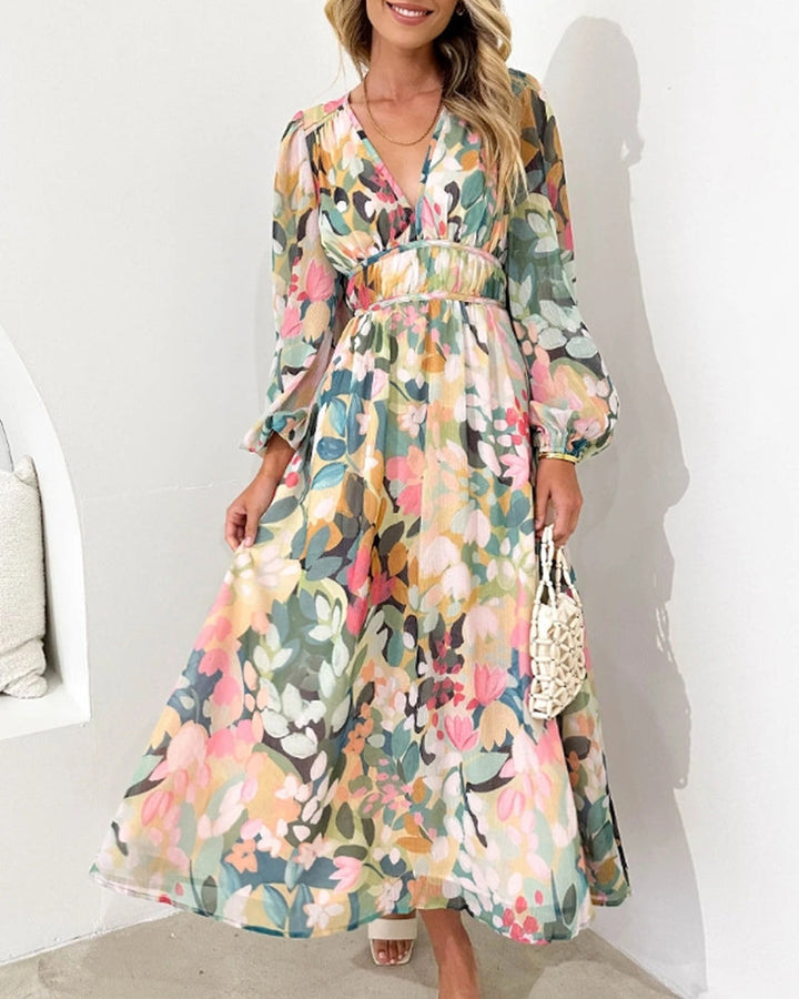 Scarlett™ - Stylish Floral Maxi Dress