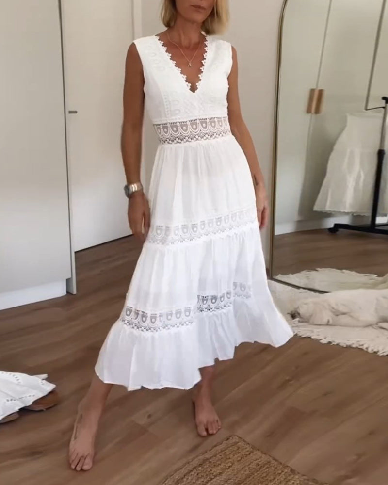 All for hope white lace maxi dress hotsell