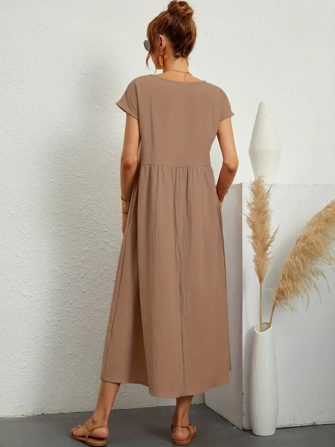 Sarina™ - Lightweight Cotton Dress With Pockets