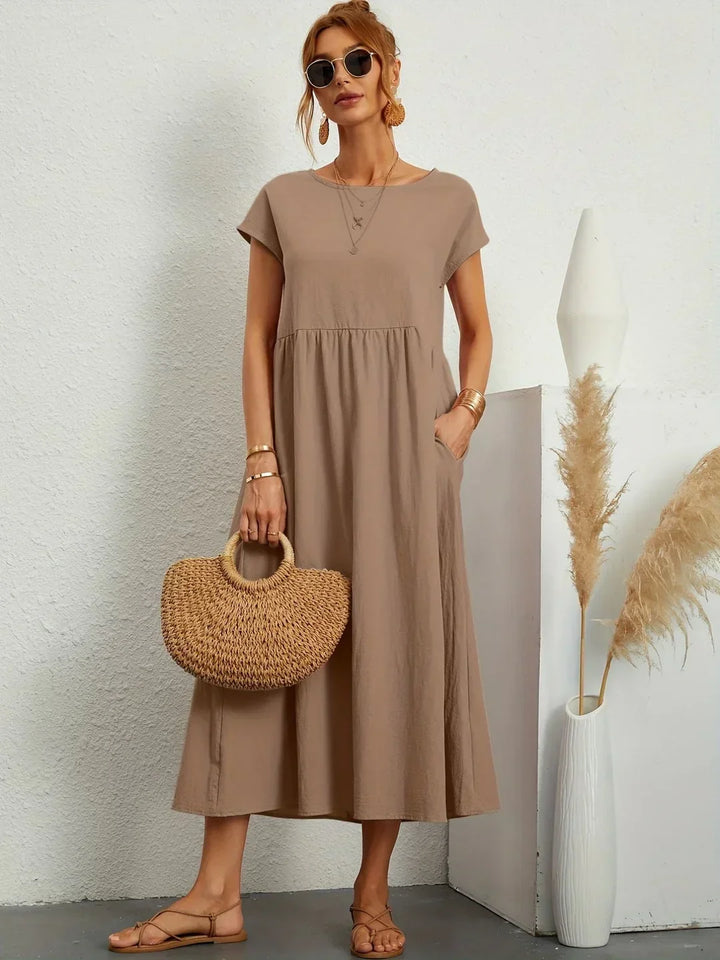 Sarina™ - Lightweight Cotton Dress With Pockets