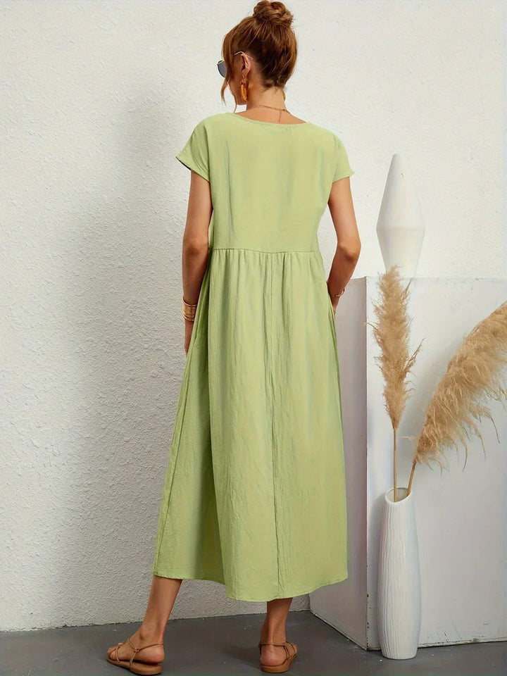 Sarina™ - Lightweight Cotton Dress With Pockets