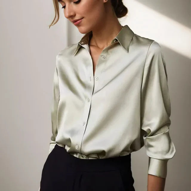 Lilyana™ - Relaxed Loose Satin Blouse