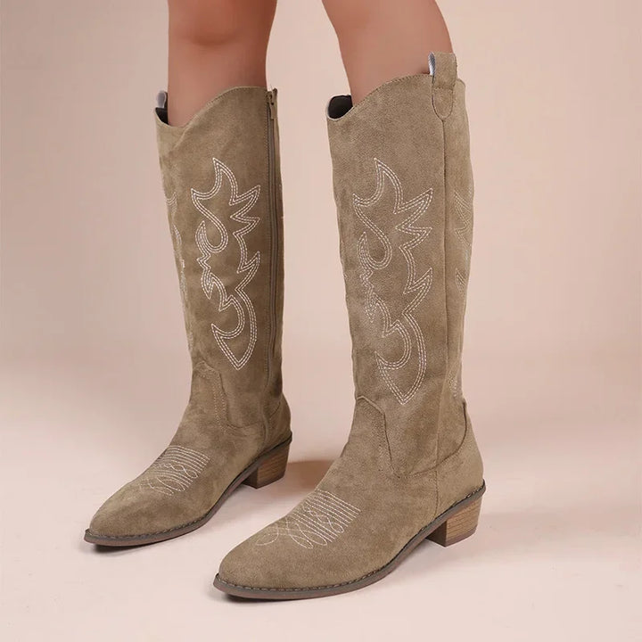 Ivy - Embroidered western cowboy boots