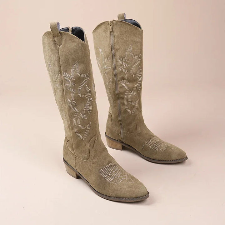 Ivy - Embroidered western cowboy boots