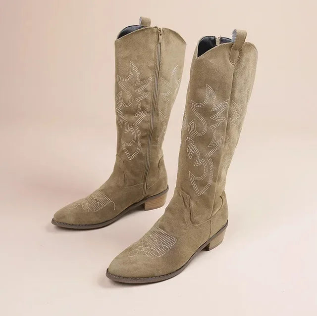 Ivy - Embroidered western cowboy boots