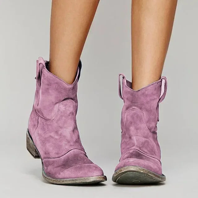 Jane - Vintage cowboy ankle boots for women