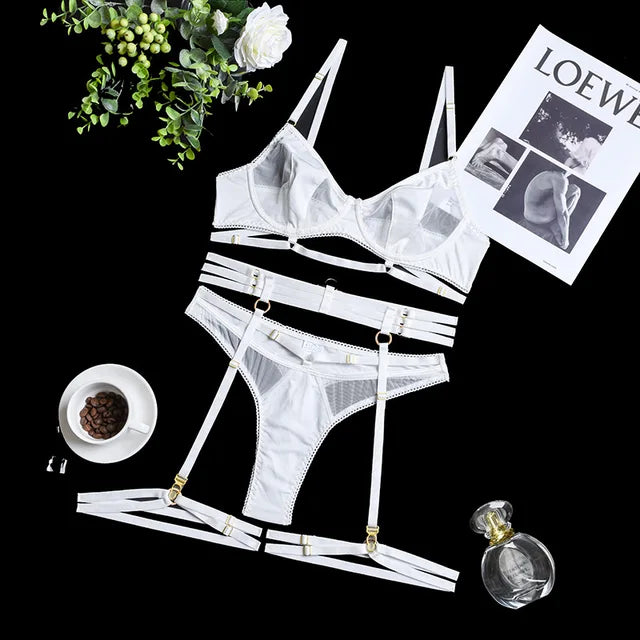 Adiana - 3-piece French lingerie set