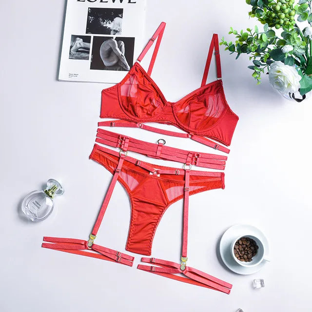 Adiana - 3-piece French lingerie set