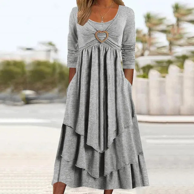 Waline™ - Layered Dress with Heart Ring