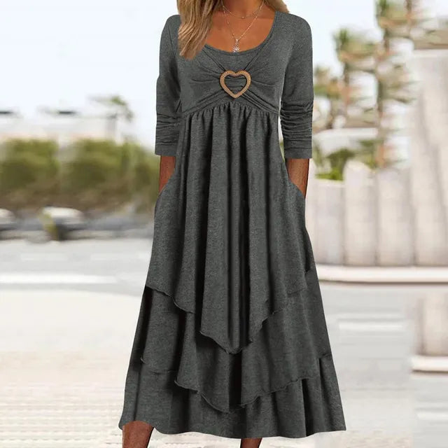 Waline™ - Layered Dress with Heart Ring