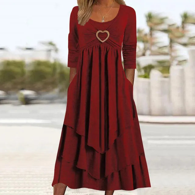 Waline™ - Layered Dress with Heart Ring