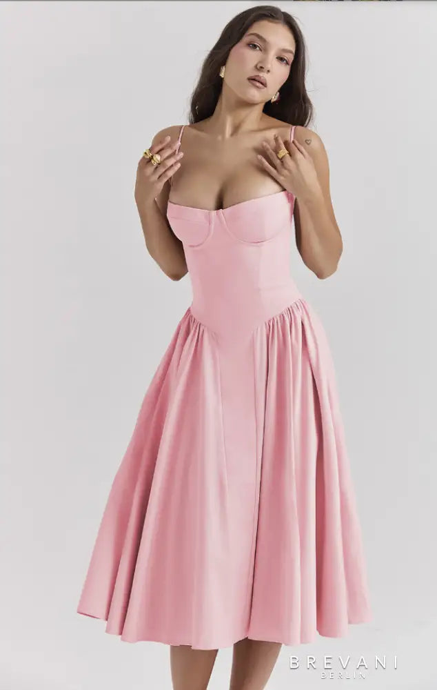 Britane™ - Sleeveless Corset Midi Dress