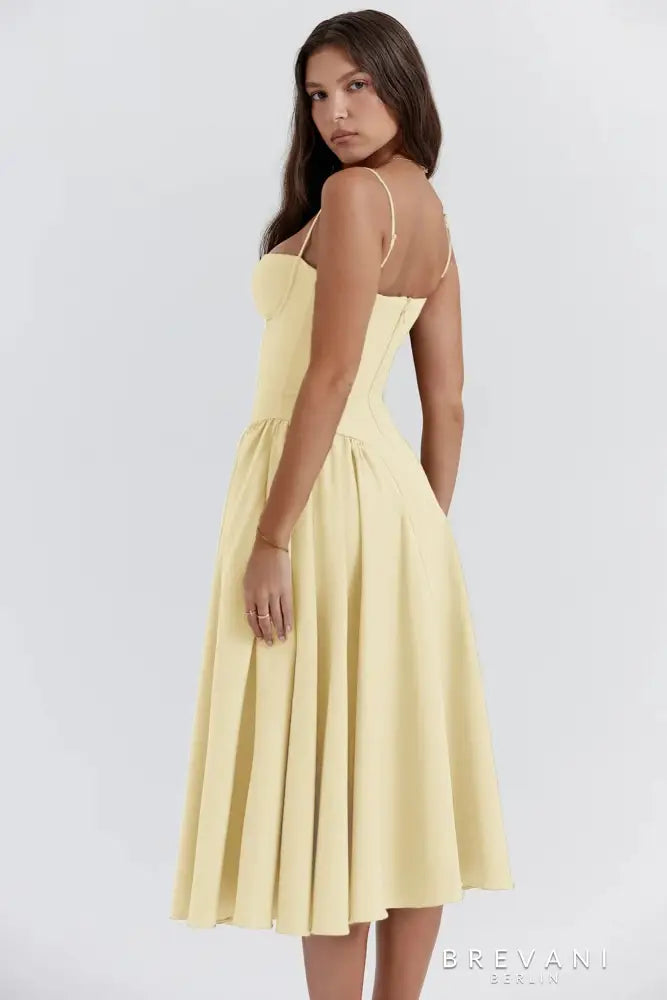 Britane™ - Sleeveless Corset Midi Dress