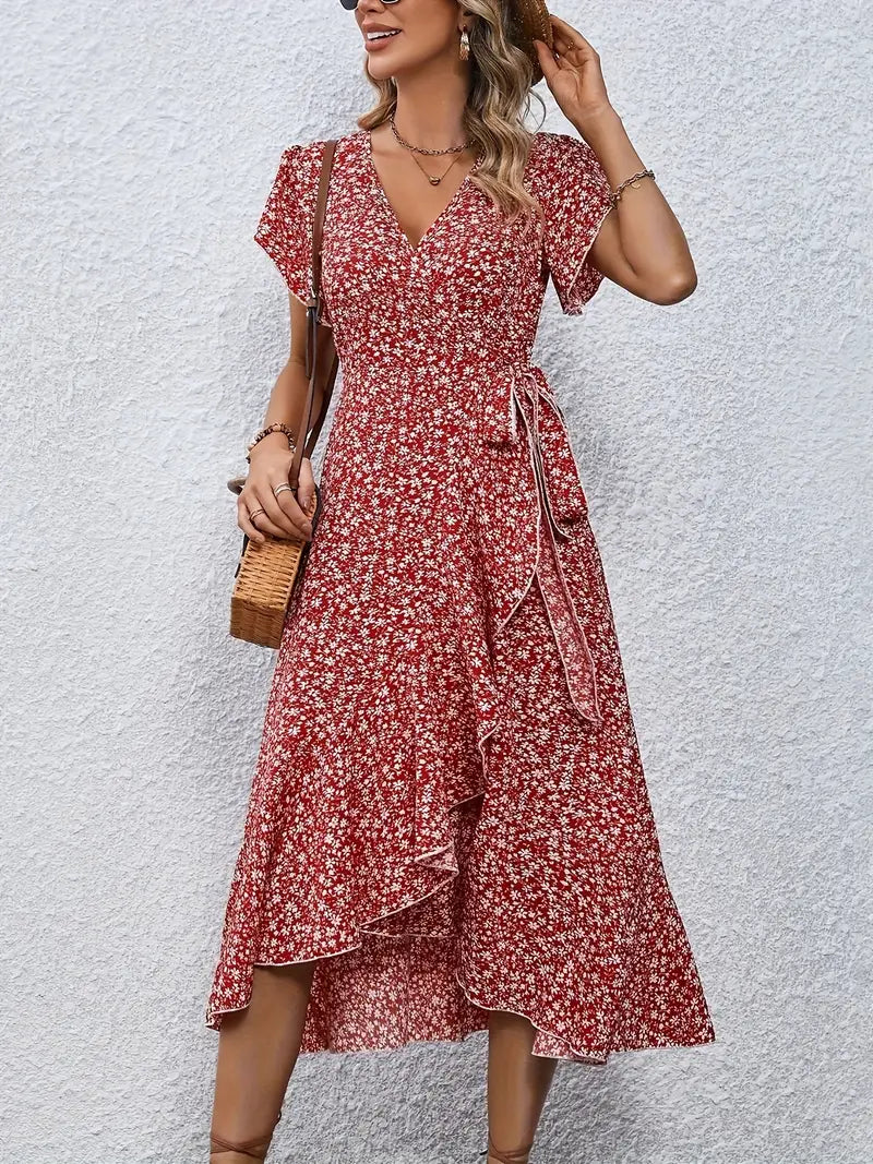 Sarinza™ - Floral Midi Dress